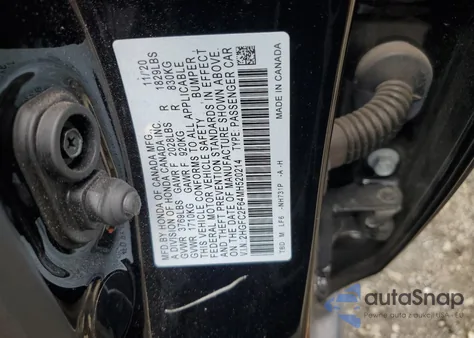 2021 Honda Civic Lx z USA, uszkodzony, nr VIN 2HGFC2F64MH520214